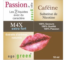 Eliquide Saveur M4X CAFEINE, Ego green