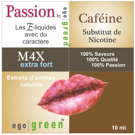 Eliquide Saveur M4X CAFEINE, Ego green