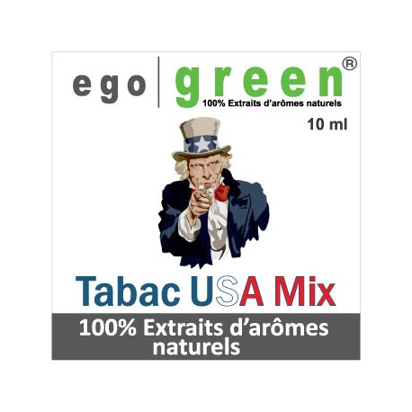Eliquide Saveur Tabac USA MIX, Ego green
