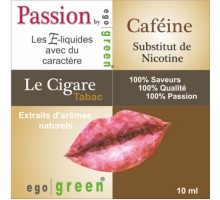 Eliquide Saveur LE CIGARE CAFEINE, Ego green